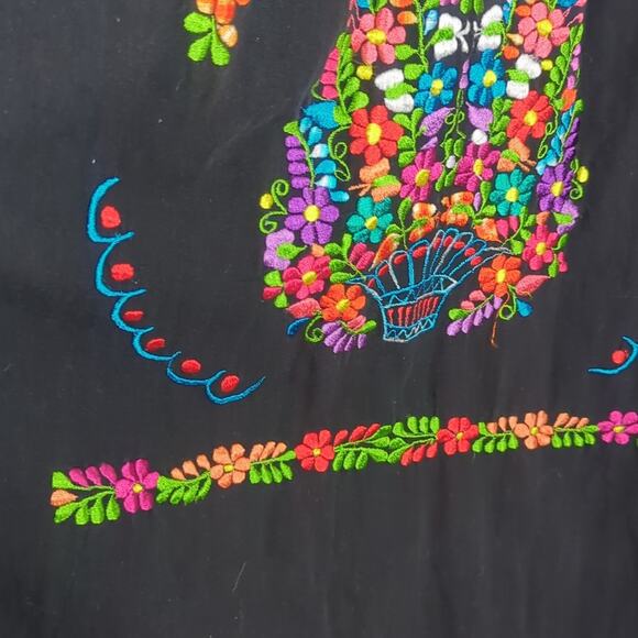 Babydoll Colorful Embroidered Maxi Dress Cosplay Women's Size Medium - Picture 8 of 11